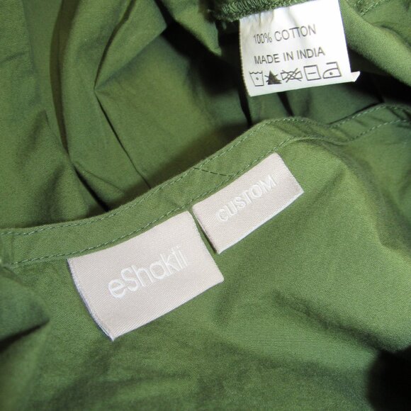 eShakti Custom Green Blue Butterfly Embroidered Fit & Flare Dress Plus Size 2X? - Picture 3 of 4